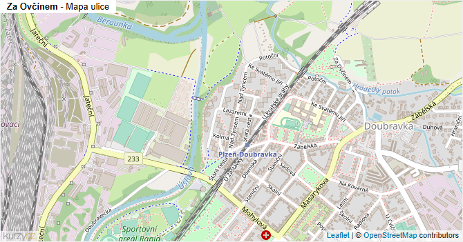 Za Ovčínem - mapa ulice