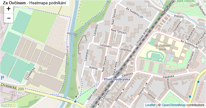 Za Ovčínem - mapa podnikání