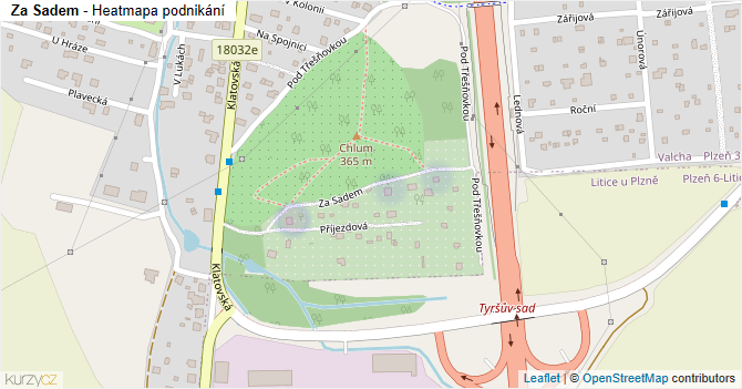 Za Sadem - mapa podnikání