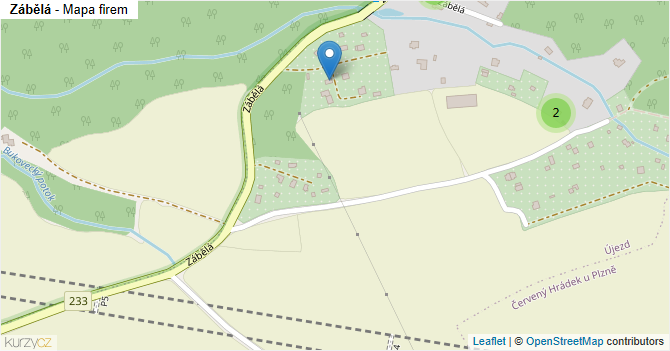 Zábělá - mapa firem