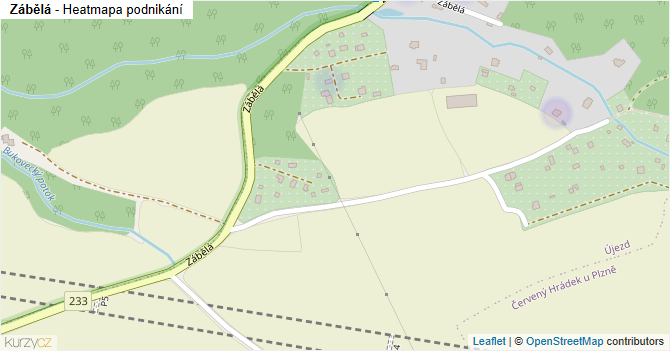 Zábělá - mapa podnikání