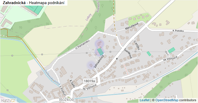 Zahradnická - mapa podnikání