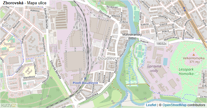 Zborovská - mapa ulice