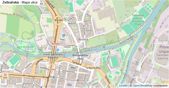 Zelinářská - mapa ulice