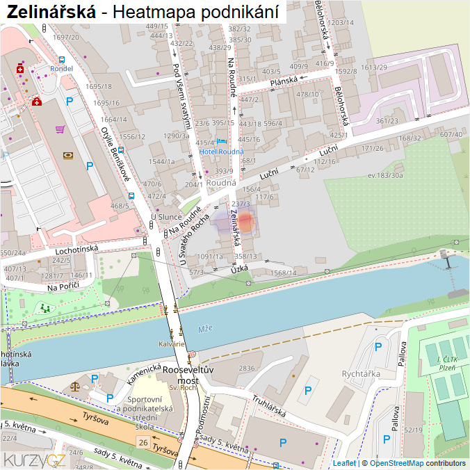 Mapa Zelinářská - Firmy v ulici.