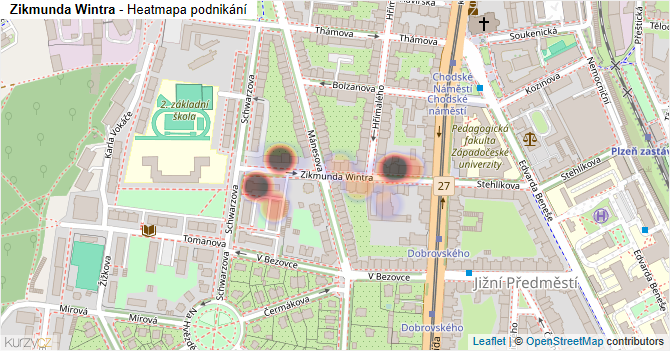Zikmunda Wintra - mapa podnikání