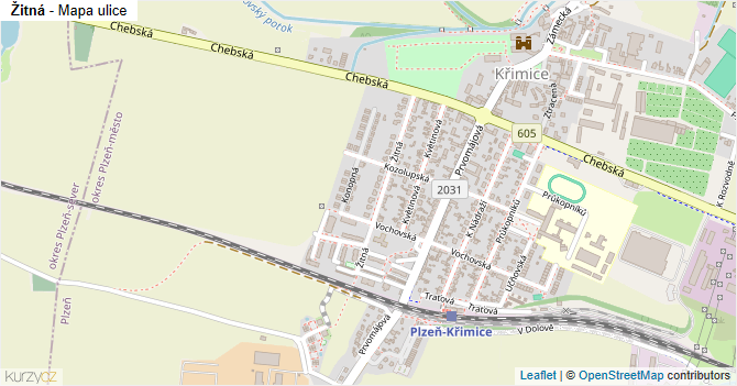 Žitná - mapa ulice
