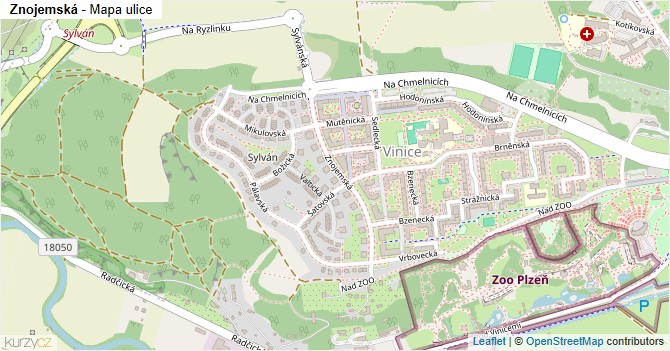 Znojemská - mapa ulice