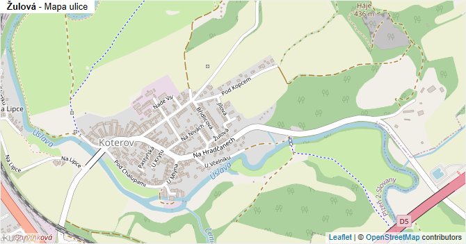 Žulová - mapa ulice