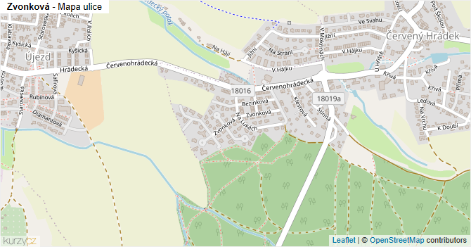 Zvonková - mapa ulice