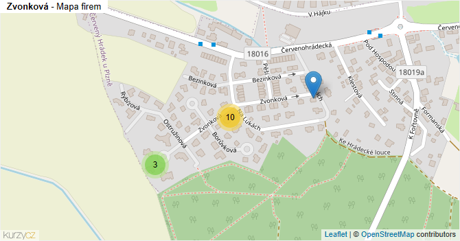 Zvonková - mapa firem