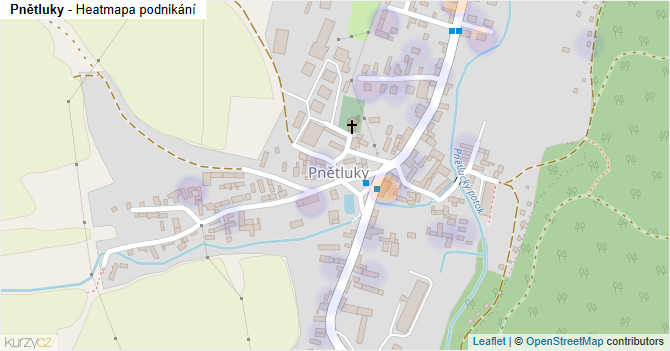 Pnětluky - mapa podnikání