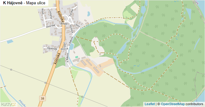 K Hájovně - mapa ulice