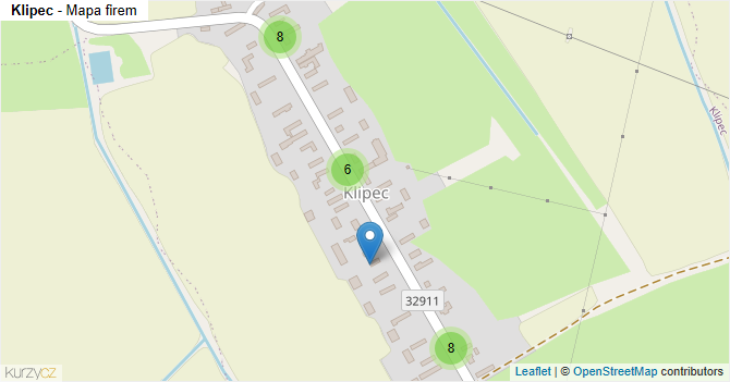 Klipec - mapa firem