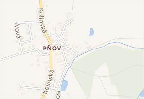 Lesní v obci Pňov-Předhradí - mapa ulice