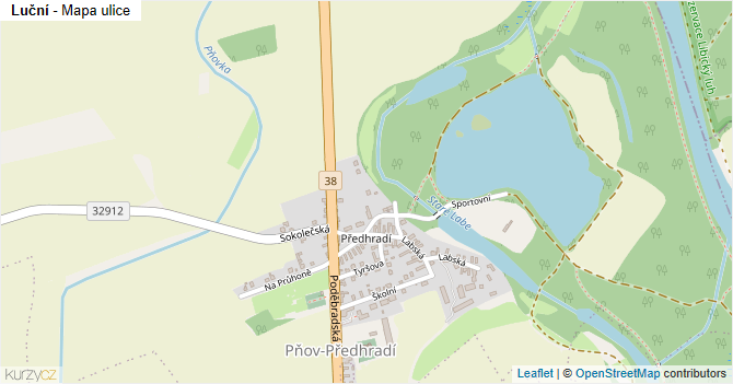 Luční - mapa ulice