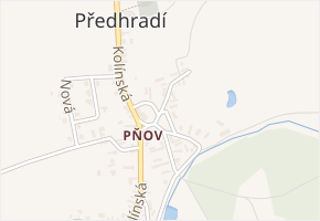 Na Návsi v obci Pňov-Předhradí - mapa ulice