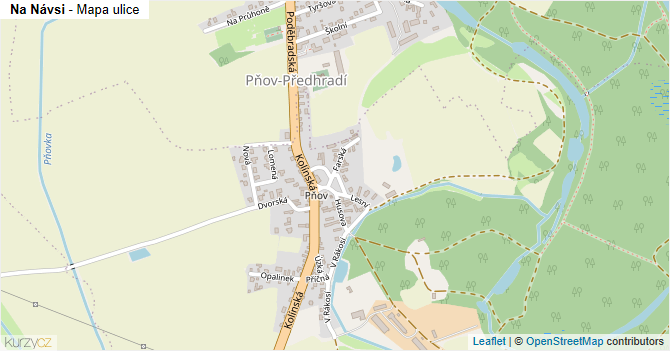 Na Návsi - mapa ulice