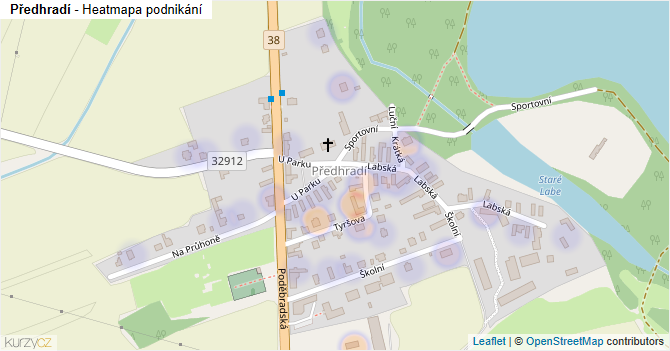 Předhradí - mapa podnikání