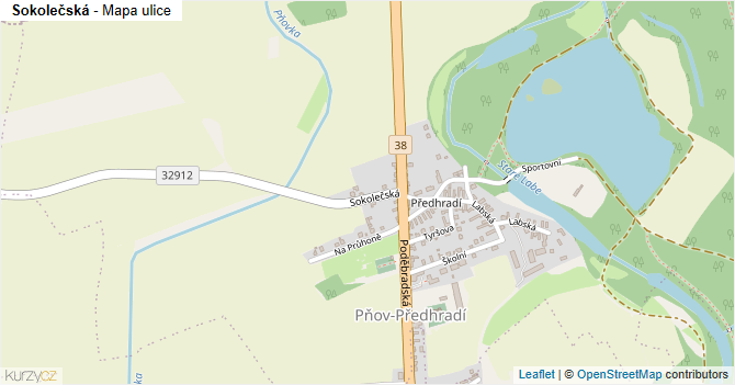 Sokolečská - mapa ulice