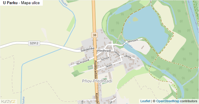 U Parku - mapa ulice