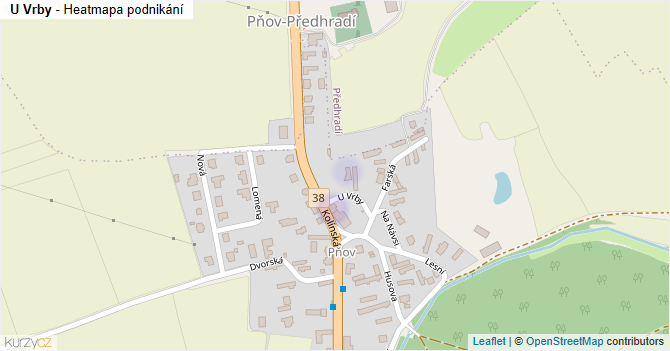 U Vrby - mapa podnikání