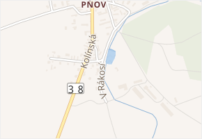 V Rákosí v obci Pňov-Předhradí - mapa ulice