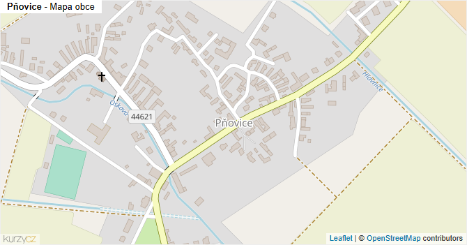Pňovice - mapa obce