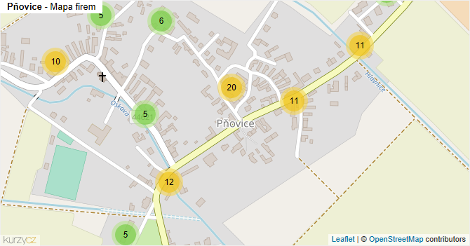 Pňovice - mapa firem