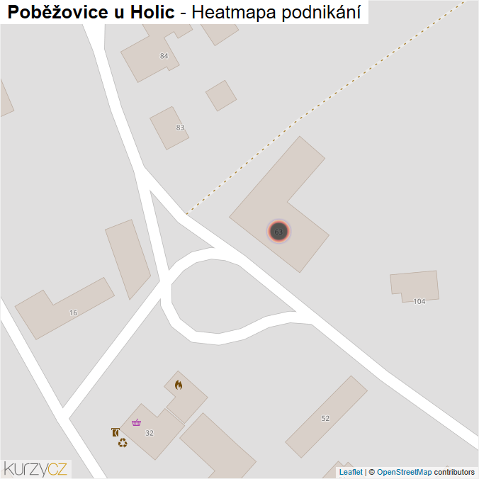 Mapa Poběžovice u Holic - Firmy v obci.
