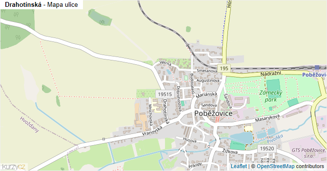 Drahotínská - mapa ulice