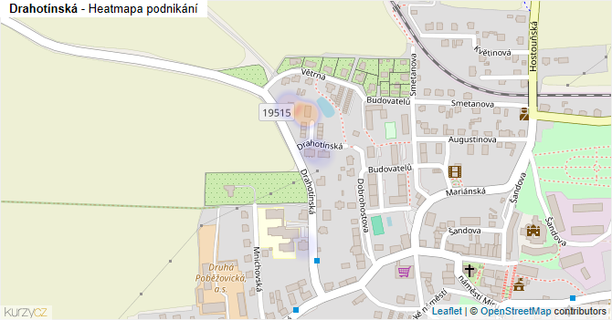 Drahotínská - mapa podnikání