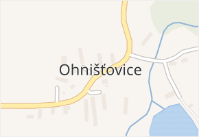 Ohnišťovice v obci Poběžovice - mapa části obce