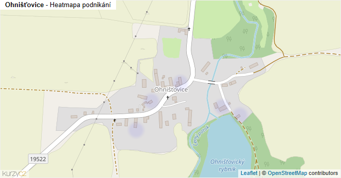 Ohnišťovice - mapa podnikání