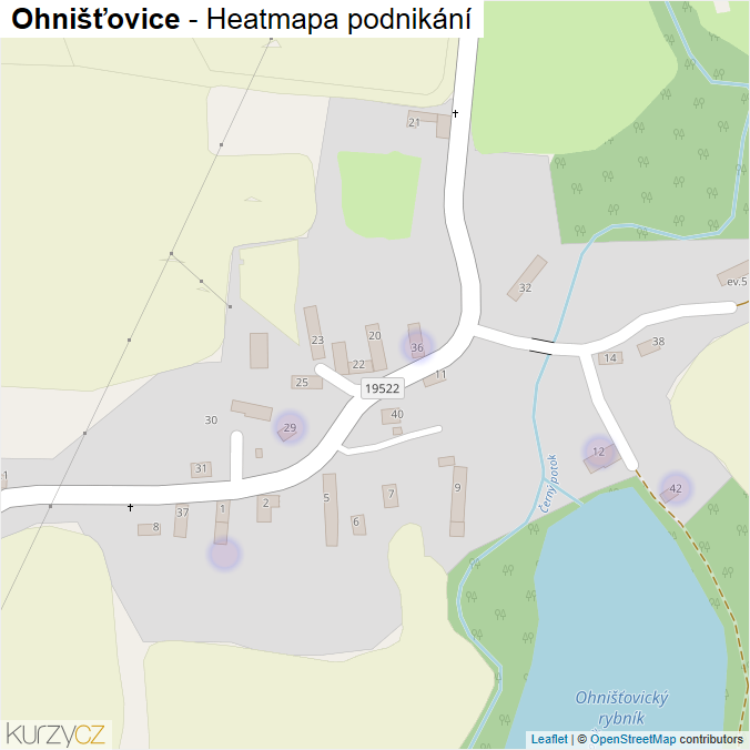 Mapa Ohnišťovice - Firmy v části obce.