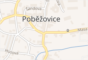 Poběžovice v obci Poběžovice - mapa části obce