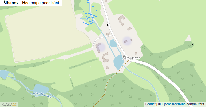 Šibanov - mapa podnikání