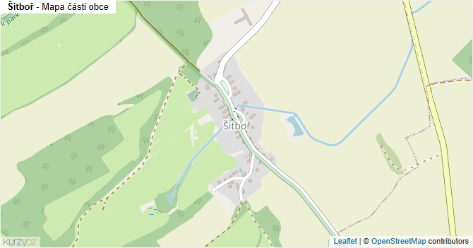 Šitboř - mapa části obce