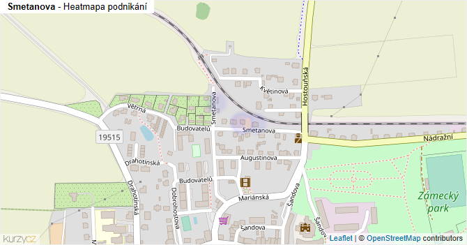 Smetanova - mapa podnikání