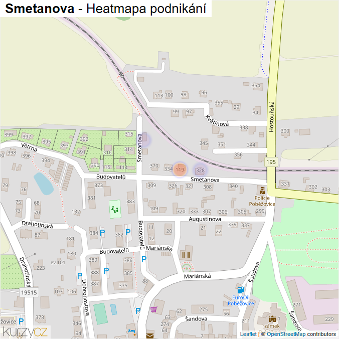 Mapa Smetanova - Firmy v ulici.