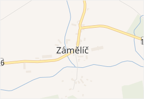 Zámělíč v obci Poběžovice - mapa části obce