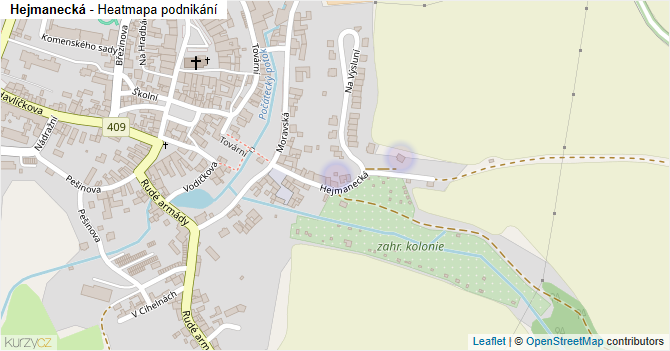 Hejmanecká - mapa podnikání