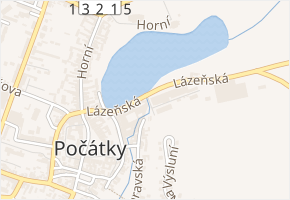 Lázeňská v obci Počátky - mapa ulice