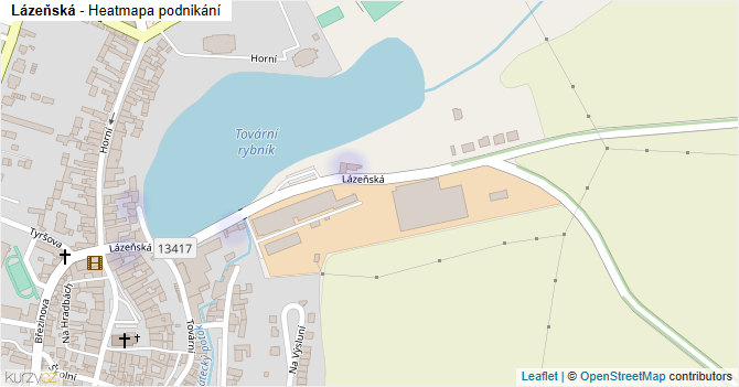 Lázeňská - mapa podnikání