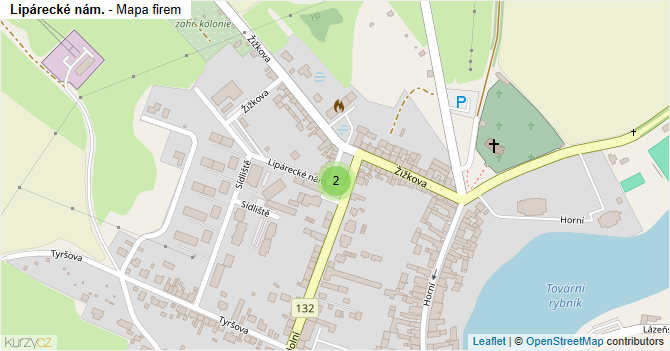 Lipárecké nám. - mapa firem