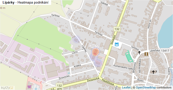 Lipárky - mapa podnikání
