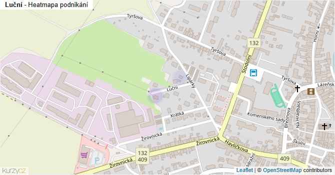 Luční - mapa podnikání