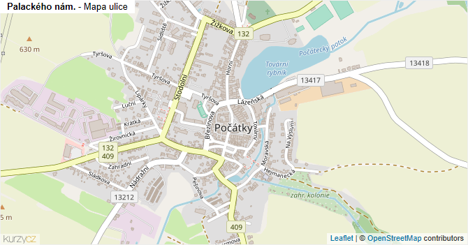 Palackého nám. - mapa ulice