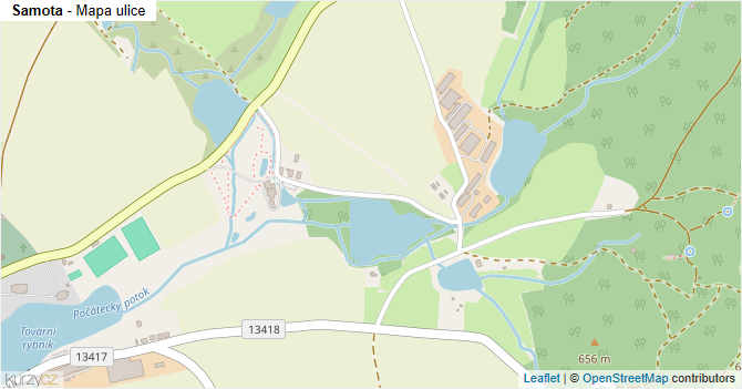 Samota - mapa ulice