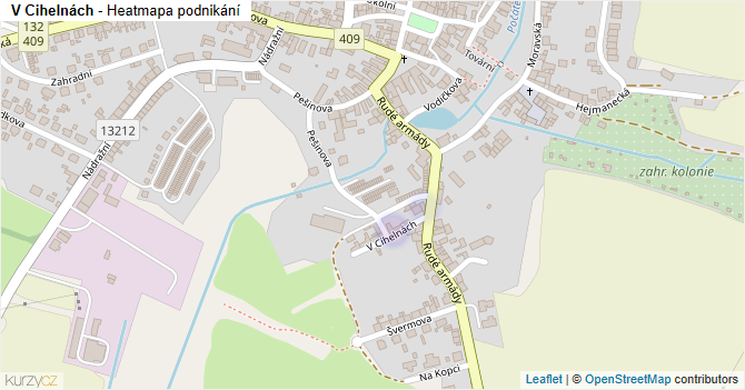 V Cihelnách - mapa podnikání